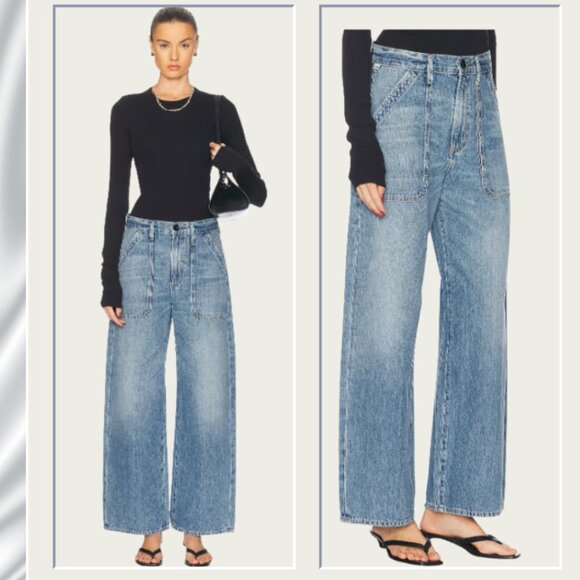 Citizens of Humanity Ayla Cargo Jeans Zenith Medium Wash Wide Leg Size 29 - Picture 6 of 16